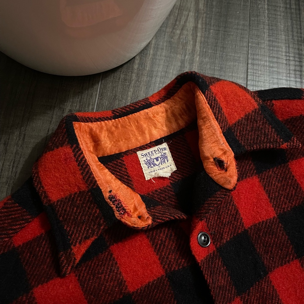 Men's Red and Black Plaid Casual Button Down Shirt